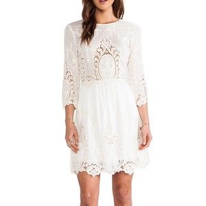White lace mini-dress